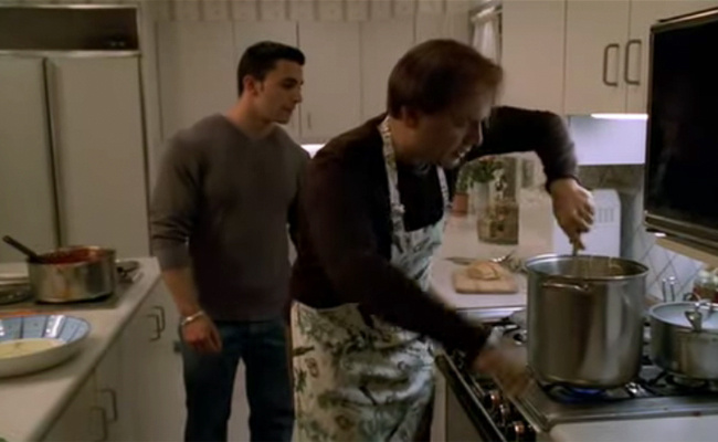 Cooking Pasta and Sauce in The Sopranos