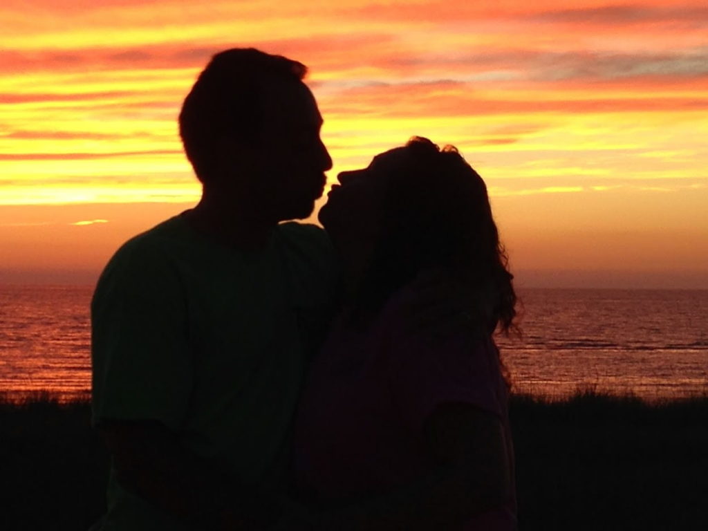 Jess and Mike Silhouette in Cape May