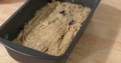 Banana Bread Going into the Oven