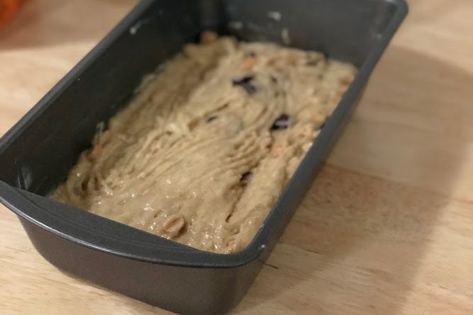 Banana Bread Going into the Oven