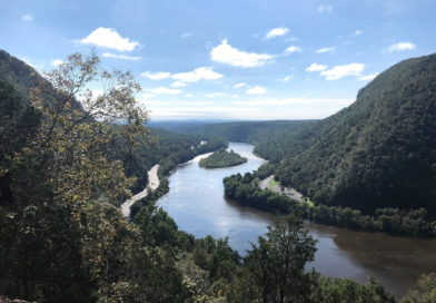 Overlook of Delaware Water Gap from Mt Tammany